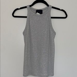 ONA Ribbed Tank silver. New with tags
